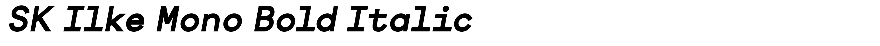 SK Ilke Mono Bold Italic